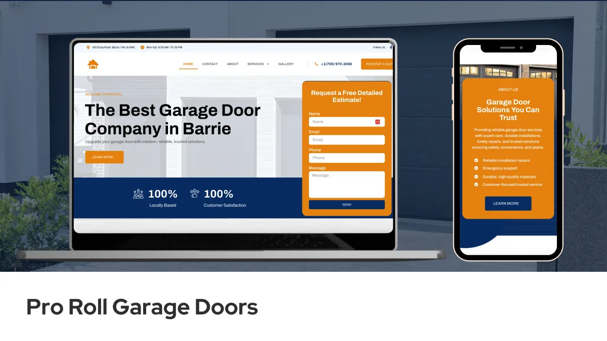 ProRoll Garage Doors website